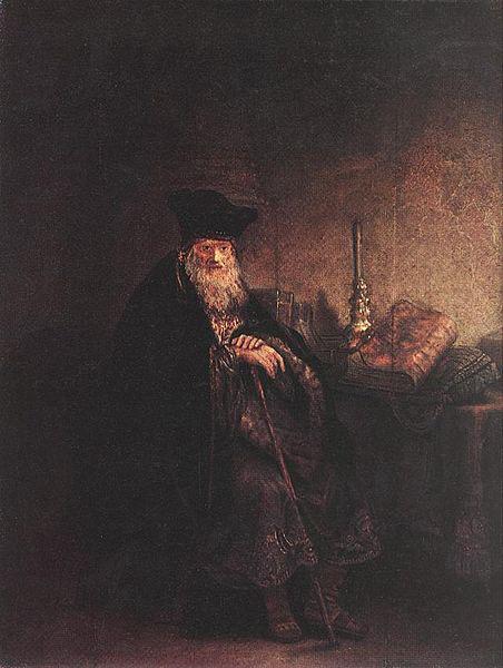 REMBRANDT Harmenszoon van Rijn Old Rabbi oil painting image